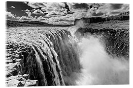 Acrylic print Dettifoss on Iceland (monochrome)