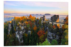 Foam board print Bastei Bridge in Saxon Switzerland