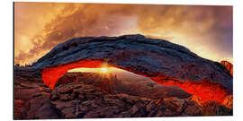 Tableau en aluminium Mesa Arch Sunrise au parc national de Canyonlands, USA