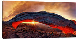 Canvas print Mesa Arch Sunrise, Canyonlands National Park, Utah, USA