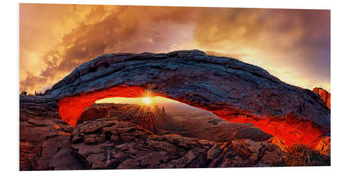 Foam board print Mesa Arch Sunrise, Canyonlands National Park, Utah, USA