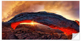 Sticker mural Mesa Arch Sunrise au parc national de Canyonlands, USA