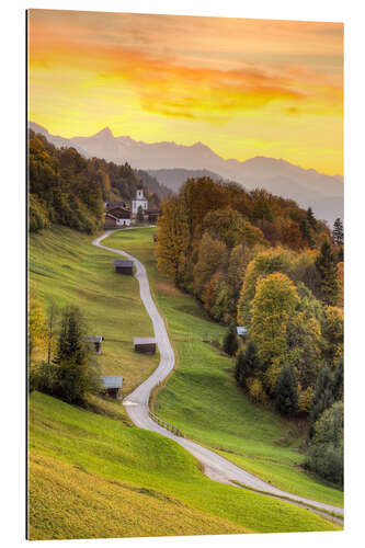 Gallery Print Wamberg in den bayerischen Alpen bei Garmisch-Partenkirchen