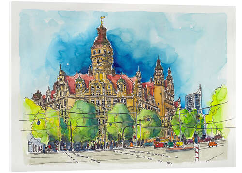 Acrylglasbild Leipzig – Neues Rathaus