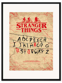 Gerahmter Kunstdruck Stranger Things (Englisch)