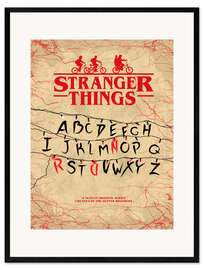 Impression artistique encadrée Stranger Things (anglais)