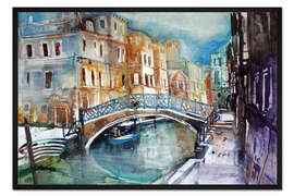 Gerahmter Kunstdruck Venedig, Rio de Zan Degolà