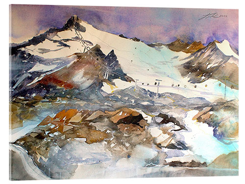 Acrylglasbild Tirol, Pitztaler Gletscher Seilbahn