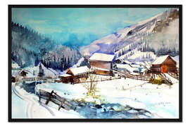 Gerahmter Kunstdruck Tirol, Pitztal, Piösmes II