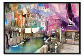 Gerahmter Kunstdruck Venedig, Rio Riello