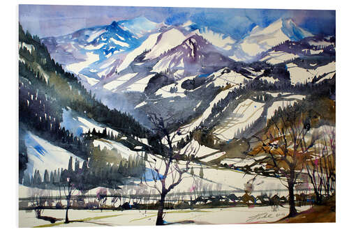 Quadro em PVC Pinzgau winter landscape near Bruck