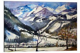 Magnettafel Pinzgauer Winterlandschaft bei Bruck