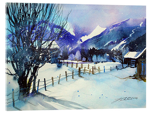 Acrylglasbild Winterlandschaft bei Zell am See