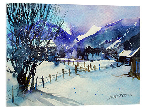 Quadro em PVC Winter landscape near Zell am See