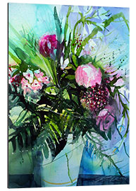 Aluminium print Bouquet with peony