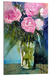 Gallery print Pink peonies in vase