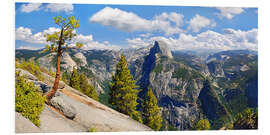 Foam board print Glacier Point Yosemite Valley California USA