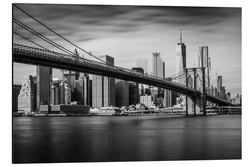 Alubild New York City - Brooklyn Bridge and Skyline