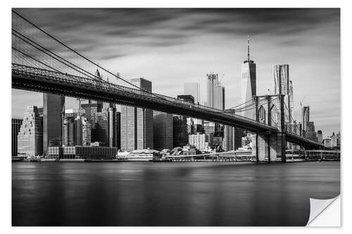 Naklejka na ścianę New York City - Brooklyn Bridge and Skyline