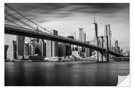 Naklejka na ścianę New York City - Brooklyn Bridge and Skyline