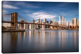 Leinwandbild New York City - Brooklyn Bridge and Skyline