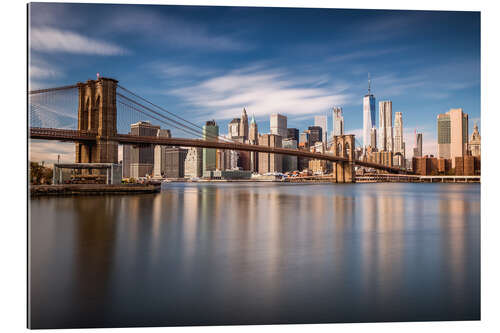 Cuadro de plexi-alu New York City - Brooklyn Bridge and Skyline