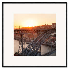 Impressão artística com moldura Ponte Dom Luis I., Porto