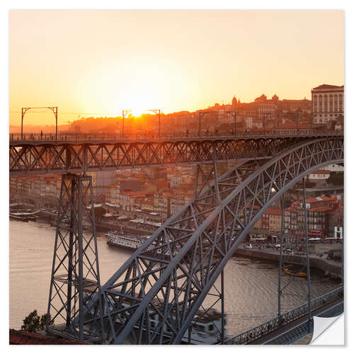 Selvklæbende plakat Ponte Dom Luis I., Porto