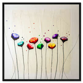 Gerahmter Kunstdruck blühendes Porträt