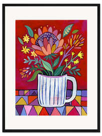 Gerahmter Kunstdruck Red Protea