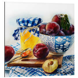 Magnettafel Pflaumenmarmelade Aquarellmalerei