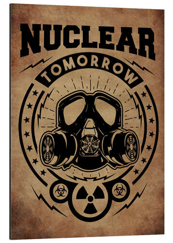 Aluminium print nuclear tomorrow vintage