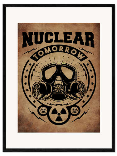 Framed art print nuclear tomorrow vintage