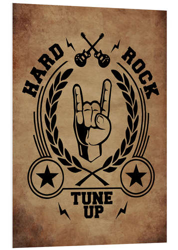 Foam board print hard rock vintage