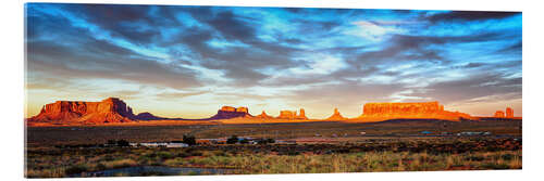 Acrylic print Monument Valley panorama