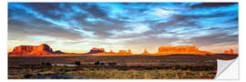 Naklejka na ścianę Monument Valley panorama