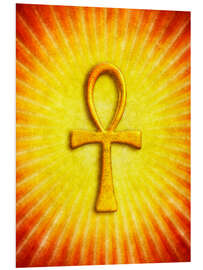 Foam board print Golden Ankh