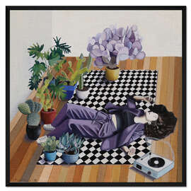 Gerahmter Kunstdruck Zwischen Musik und Kakteen