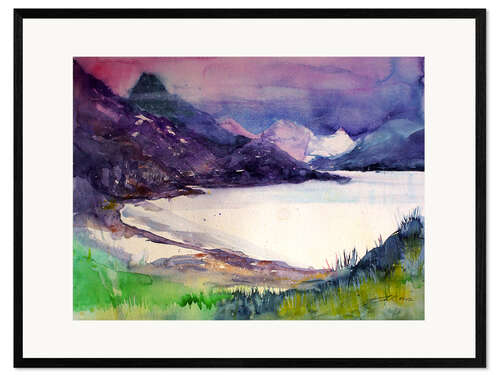 Impression artistique encadrée UK. Lake District Cumbria, Eskdale