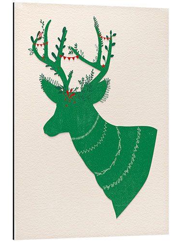 Aluminium print Green Deer