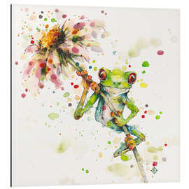 Magnettafel Laubfrosch mit Blume
