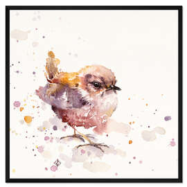 Gerahmter Kunstdruck Flauschiger Zaunkönig