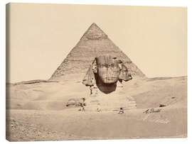 Canvas print  Chephren pyramid and sphinx - Antonio Beato