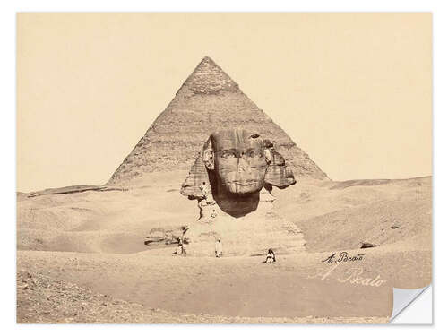 Wall sticker Chephren pyramid and sphinx
