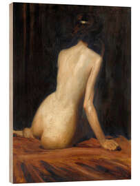 Hout print Nude study