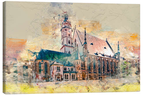 Canvas print The Thomaskirche in Leipzig