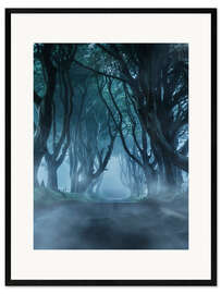 Innrammet kunsttrykk Foggy alley in northern Ireland