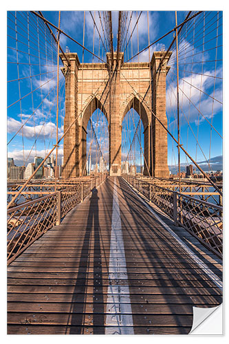 Selvklebende plakat Brooklyn Bridge New York