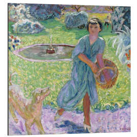 Magnettafel Mädchen spielt mit einem Hund