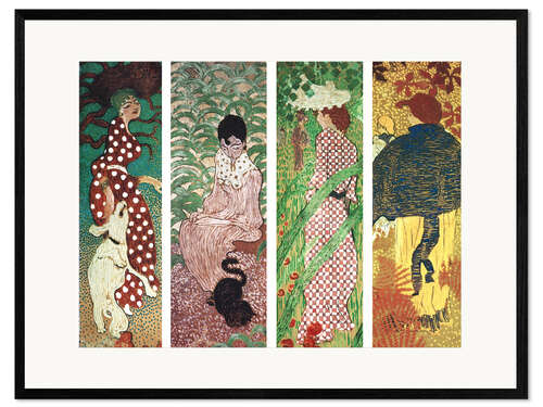 Innrammet kunsttrykk Women in the garden
